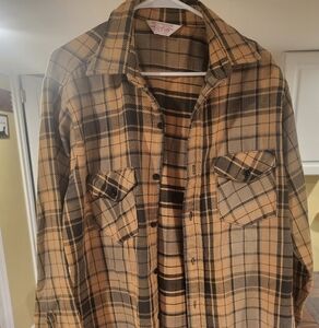 Plaid Button-Up Shirt